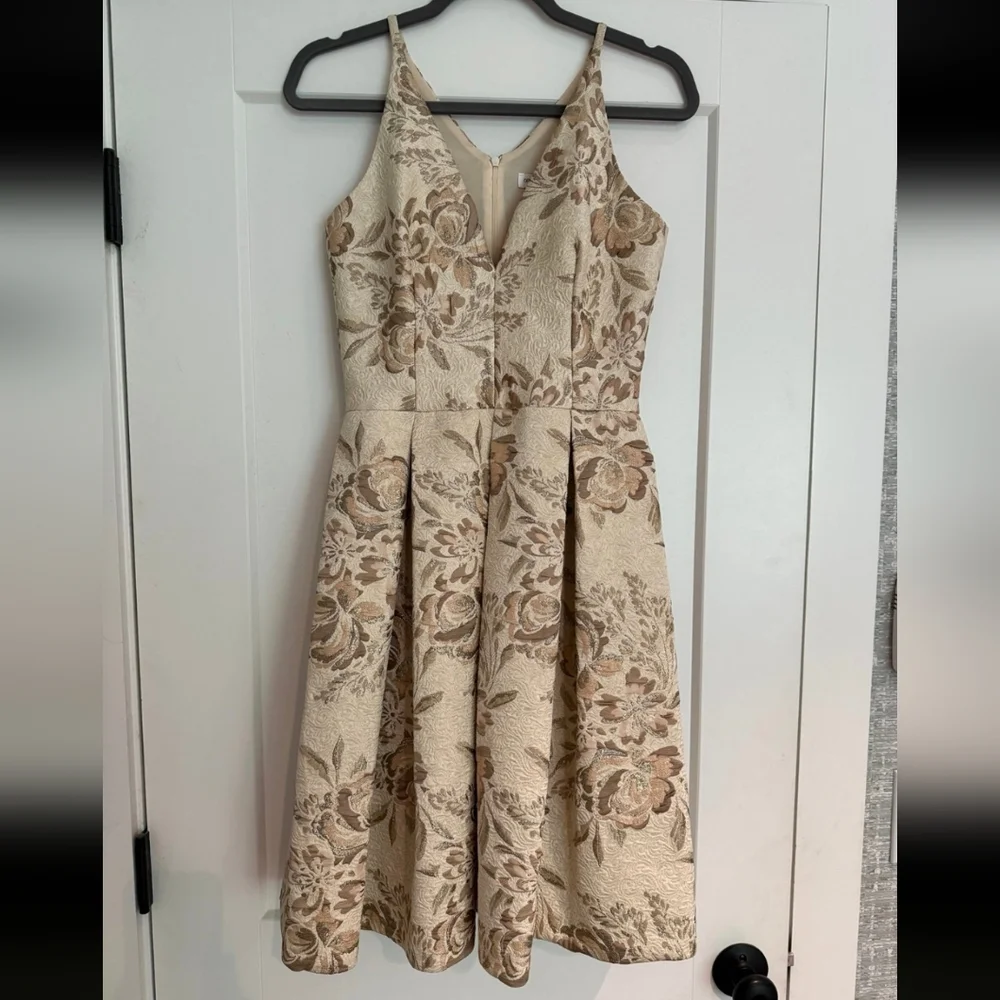 Dress the Population Champagne Floral Dress - Picture 1 of 5